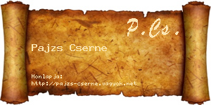 Pajzs Cserne névjegykártya